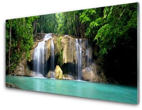 Üvegfotó Fa vízesés Természet 100x50 cm