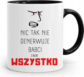Bögre Fekete Nagymama Napja Minden Idegesítő, fényképes nyomattal