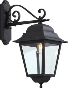 Klasszikus kültéri fali lámpa fekete IP44 - Big