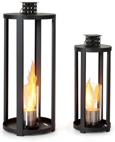 Fiamme Cilindro, etanol lámpások, 2 darabos készlet, rozsdamentes acél égő, 0,3 liter, égési idő 4 óra