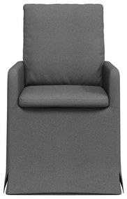 Étkező Székek 2 pcs Sötétszürke 57 x 67 x 98 cm szövet