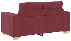 borvörös szövet loveseat kanapé 120 cm