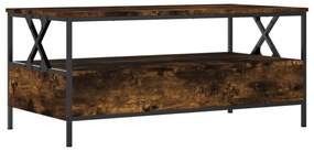 füstös tölgy színű szerelt fa dohányzóasztal 100 x 51 x 45 cm