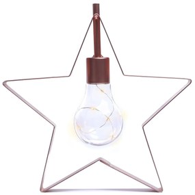 DecoKing Karácsonyi lámpa Csillag meleg fehér, 5LED