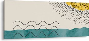 Kép - Absztrakt festmény a strandról N⁰1 (120x50 cm)