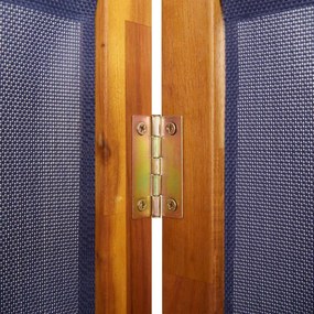 sötétkék 3 paneles térelválasztó 210 x 180 cm