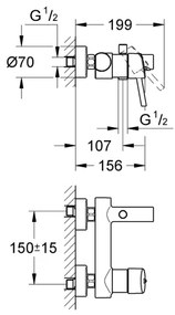 GROHE 32211001 - CONCETTO DN 15 kádcsaptelep, fényes króm