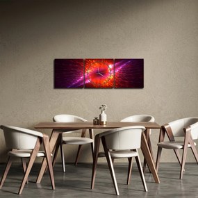 Modern tüskés absztrakció képe (órával) (90x30 cm)