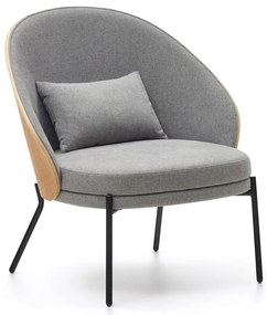 Szürke-natúr színű fotel Eamy – Kave Home