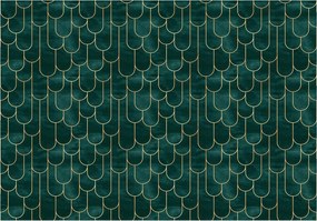 Flizelin fotótapéta Smaragd elegancia arany geometria 460x300 +ragasztó