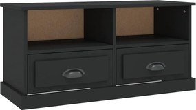 vidaXL fekete szerelt fa TV-szekrény 93x35,5x45 cm