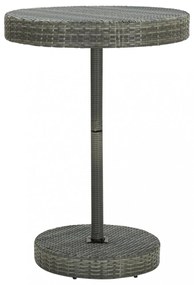 szürke polyrattan kerti asztal 75,5 x 106 cm