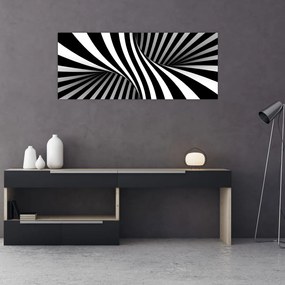Absztrakt kép zebra csíkokkal (120x50 cm)