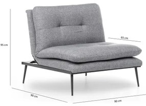 Kinyitható fotel SPEAKY, szürke