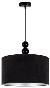 Duolla - Csillár zsinóron LYON 1xE27/15W/230V átm. 40 cm fekete