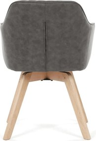 Jídelní židle, černá, látka vintage, DCH-435 BK3