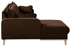 Sötétbarna sarokkanapé (bal oldali) Beata – Ropez