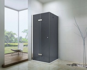 Mexen Lima zuhanykabin 110x60cm, 6mm üveg, króm profil-szürke üveg, 856-110-060-01-40