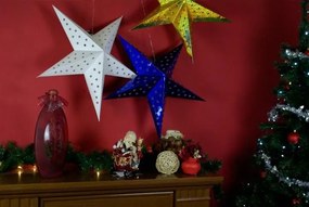 Karácsonyi csillag időzítővel 60 cm 10LED fehér