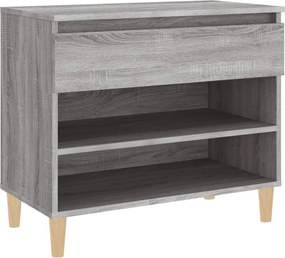 vidaXL szürke sonoma színű szerelt fa cipősszekrény 70x36x60 cm