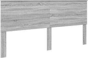 vidaXL Fejtámla fejtámlával Szürke Sonoma 200 cm Faanyag