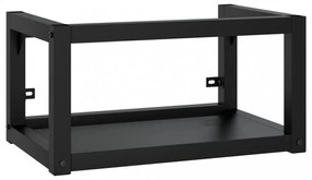 fekete vas fürdőszobai fali mosdókagylókeret 59 x 38 x 31 cm