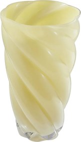 SWIRL üveg váza 30 cm, butteryellow
