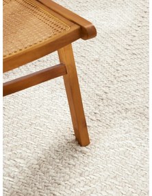 Krémszínű-elefántcsont színű kézi szövésű gyapjúkeverék futószőnyeg 80x200 cm Majoli – Elle Decoration