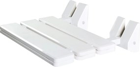 BISK Erga Handicap PRO, falra szerelhető zuhanyülőke összecsukható 320x328 mm, fehér, ERG-07623