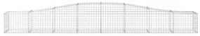 vidaXL 9 db íves horganyzott vas gabion kosár 400x50x40/60 cm