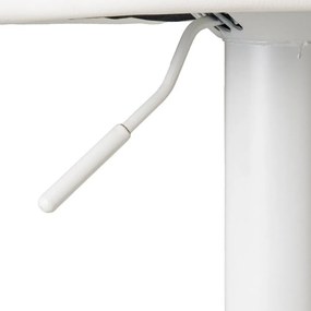 Fehér bőr utánzat állítható magasságú bárszék szett 2 db-os (ülésmagasság 72 cm) – Casa Selección