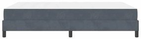 Boxspring ágy matraccal Sötétszürke 140 x 190 cm Bársony