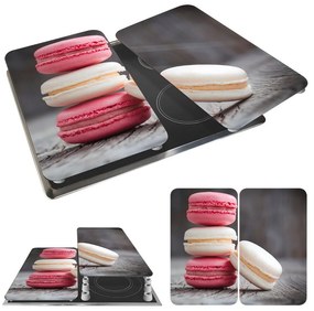Edzett üveg tűzhely fedőlap szett 2 db-os 30x52 cm Macarons – Wenko