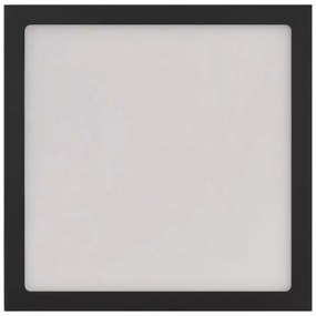 LED Mennyezeti lámpa LED/12,5W/230V 3000/3500/4000K 17x17 cm fekete