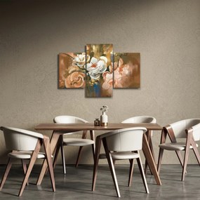 Kép - Festett csokor virág (90x60 cm)