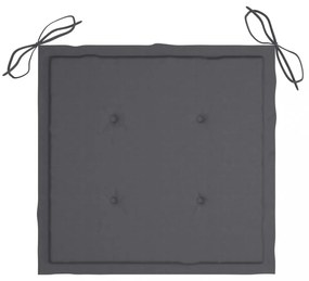 2 db összecsukható bambusz kerti szék párnával