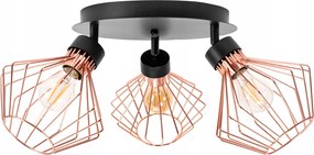 Hármas Függeszték Lámpa Plafon Fém Rose Gold APP536