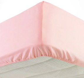 Rózsaszín gumis jersey lepedő 160x200 cm Jersy – douceur d'intérieur