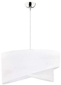 Duolla - Csillár zsinóron CELLO 1xE27/40W/230V átm. 45 cm fehér/ezüst