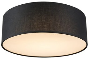 Mennyezeti lámpa fekete 30 cm LED-del - Drum LED