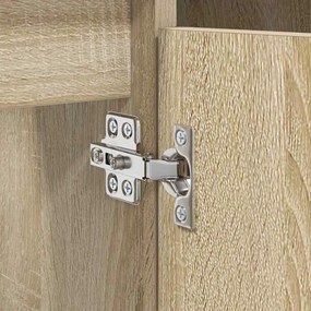 vidaXL Mosdókagyló szekrény polcokkal Sonoma tölgy 80 x 33 x 60 cm