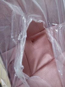 Akció Étkezőszék SPLIT VELVET arany lábakkal, sötét rózsaszín II. osztály