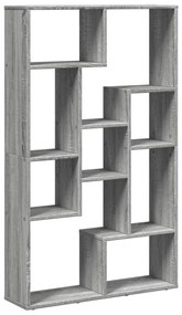 szürke sonoma színű szerelt fa könyvespolc 72 x 20 x 120 cm