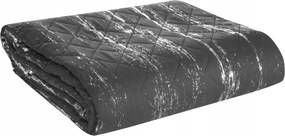 Dekoratív ágytakaró BLINK1 200x220 grafit steppelt ezüst csiszolt minta