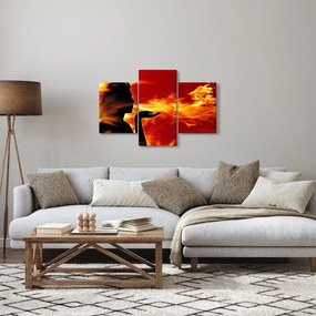 Egy nő képe lángokkal (90x60 cm)