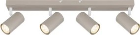 Globo 57911-4SA Mennyezeti lámpa, fém homokszínű, fehér, forgatható/dönthető, HxSzxM: 560x60x120mm, 4x GU10 35W 230V izzók nélkül