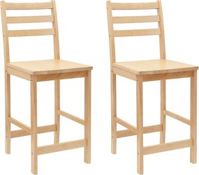 vidaXL Étkező Székek 2 pcs Természetes 40 x 47,5 x 99,5 cm