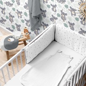 Gumis muszlin gyerek lepedő babaágyhoz 60x120 cm – Bébé Douceur