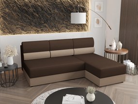 Sarok ülőgarnitúra Radiant L1 (sötétbarna + bézs) (J). 1057438