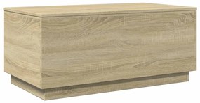 Sonoma tölgy színű dohányzóasztal LED-lámpákkal 90x50x40 cm